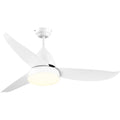 3-Blade Indoor Ceiling Fan with Light, Reversible, Remote Homcom