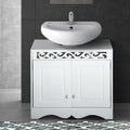 Under Sink Bathroom Cabinet, 2-Door - 60W x 30D x 56Hcm Kleankin