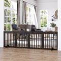 Freestanding Pet Gate, Folding Design, 204 x 61cm, Brown Homcom