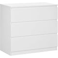 3 Drawer Chest of Drawers, White Homcom