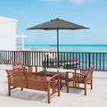 2m Outdoor Patio Parasol - Sun Shade, 6 Ribs Outsunny