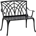 Stylish 2 Seater Metal Garden Bench