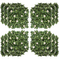 Rhododendron Artificial Boxwood Wall Panels, 12PCS, 20" Outsunny