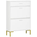 HOMCOM White Shoe Cabinet For Hallway Homcom