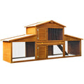 Deluxe Large Outdoor Rabbit Hutch Pawhut