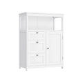 Vasagle White Bathroom Floor Cabinet With Drawers