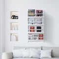 Wall Mounted Magazine Rack, 4 Tier, 59W x 12D x 113H cm Homcom