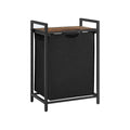 Vasagle Laundry Hamper Removable Bag, Rustic Brown and Black