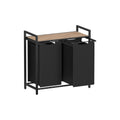 Vasagle Laundry Hamper 2 Compartment, Brown & Black