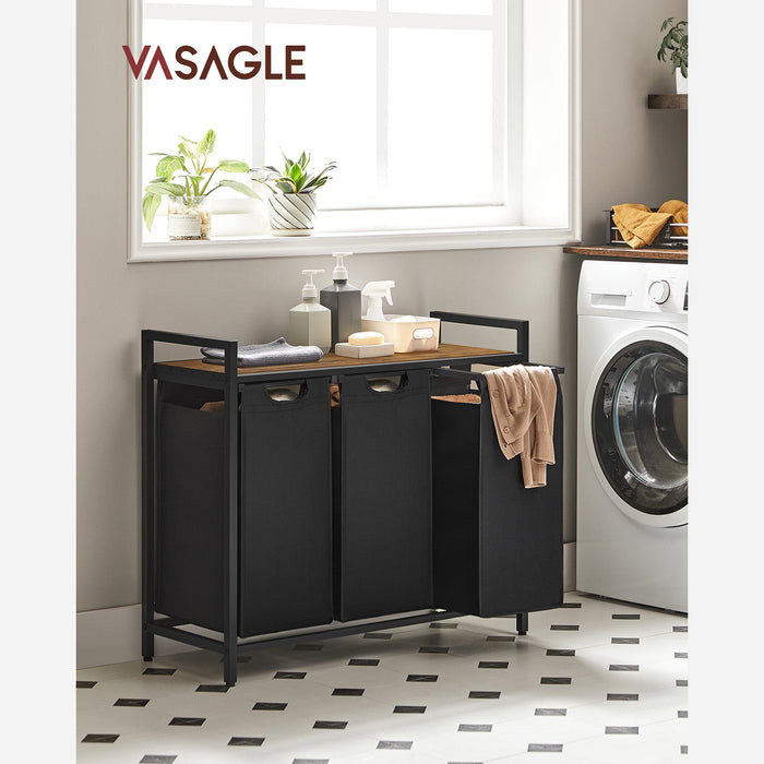 Vasagle Laundry Sorter with 3 Pull-Out and Removable Bags