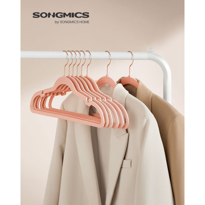 Songmics Pink Velvet Clothes Hangers Pack of 50