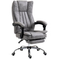 Reclining Executive Desk Chair, Grey Vinsetto