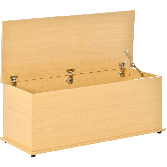 Wooden Storage Box, Toy Chest, Bench Seat, Burlywood