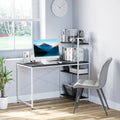 Computer Desk with Bookshelf, Metal Frame Homcom