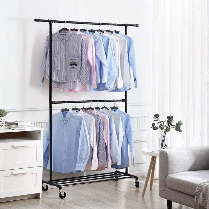 Two-Tiered Clothing Display Stand