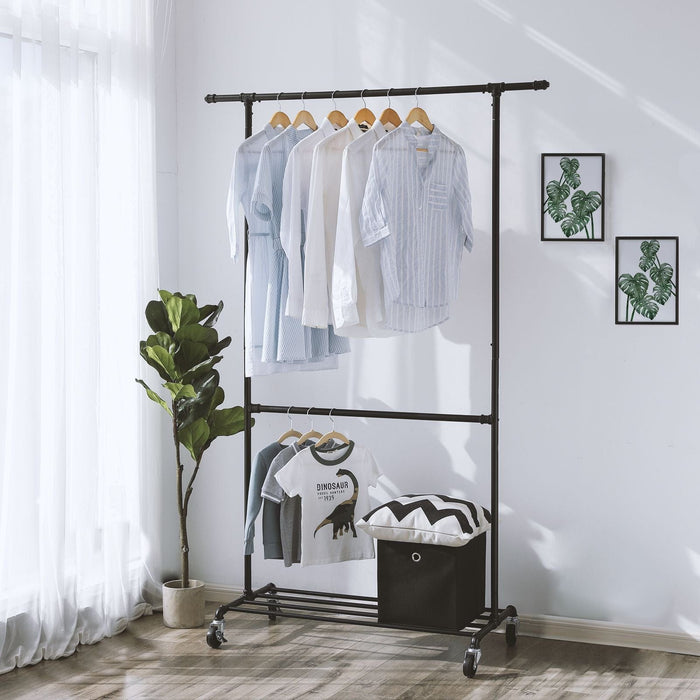 Two-Tiered Clothing Display Stand