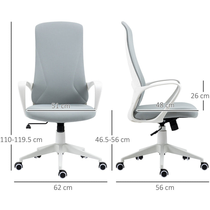 High-Back Desk Chair, Light Grey