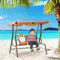 2 Seat Kids Canopy Swing Chair Outsunny