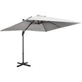 2.7x2.7m Cantilever Parasol - Light Grey Outsunny