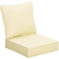 Thick Chair Cushions Outdoor - Cream Outsunny