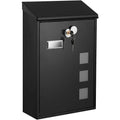 Wall Mounted Letter Box, Black SONGMICS