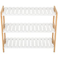 3 Tier Wooden Shoe Rack Homcom