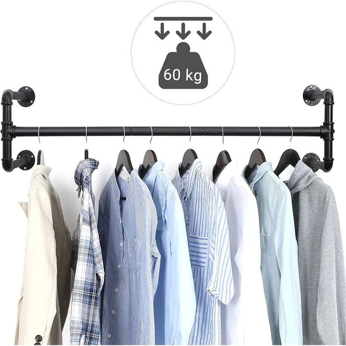Songmics Wall Mounted Clothes Hanger Rod
