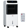 HOMCOM 32" Mobile Air Cooler, Evaporative Anion Ice Cooling Fan Water Conditioner Humidifier Unit w/3 Modes, Remote Controller, Timer for Home Bedroom Homcom