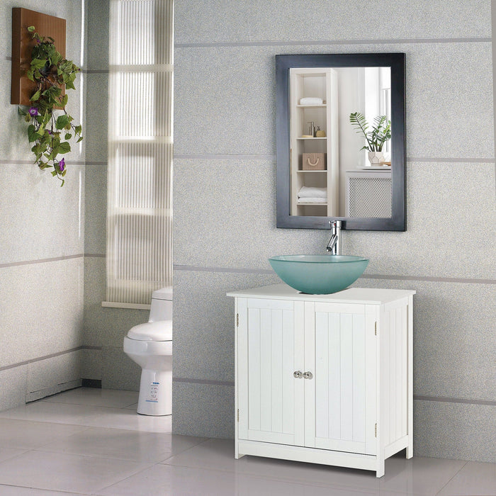 Under Sink Bathroom Cabinet, 60L x 30W x 60H cm, White