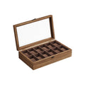 Wooden Watch Box Glass Top 12 Watches by Songmics Songmics