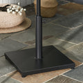 Metal Parasol Stand - Adjustable Knob, Black Outsunny