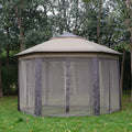 Hexagonal Pop Up Gazebo With Mesh Sides, 4x4m Outsunny