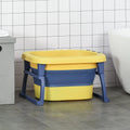 Collapsible Baby Tub, Crocodile Shape, Stool Seat, 0-6 Yrs Homcom