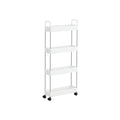 White 4 Tier Slim Storage Cart by Songmics Songmics