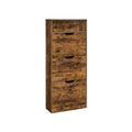 Vasagle Tall Slim Shoe Cabinet, Rustic Brown Songmics
