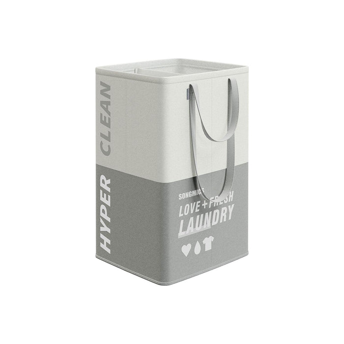 Songmics Collapsible Laundry Bag Grey