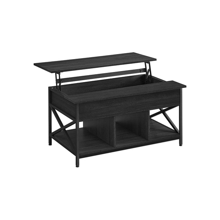 Vasagle Coffee Table With Lift Top And Storage Grey Black