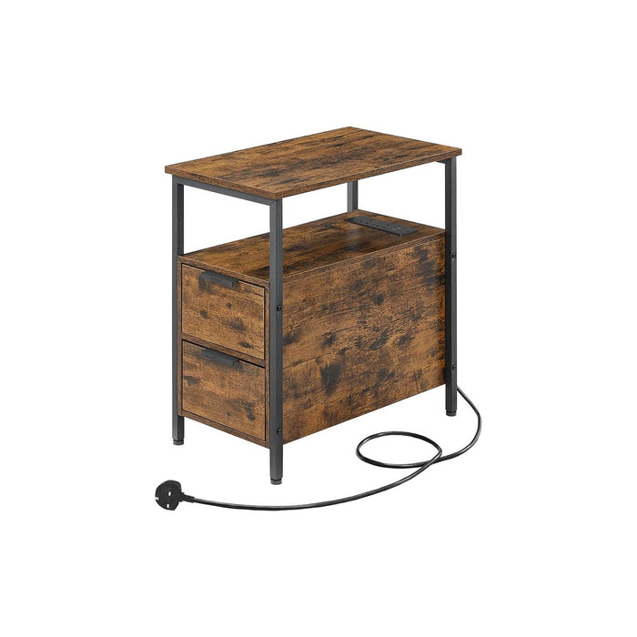 Vasagle End Table With Charging Station