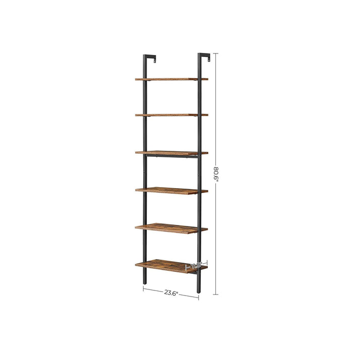 Vasagle Ladder Book Shelf Industrial, Wall Mounted
