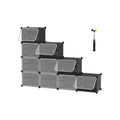 Songmics Plastic Modular Storage Systems, Black, 10 Slot Songmics