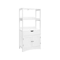 Vasagle Large White Storage Unit With Double Doors, One Large Drawer, and two open shelves