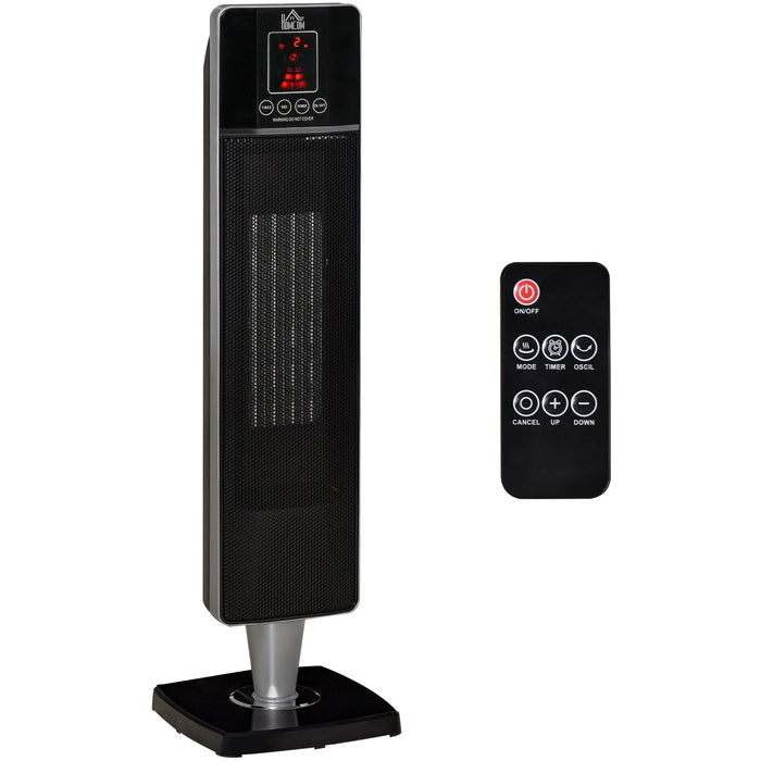 Tower Heater, Remote, Oscillating, Timer, 1KW/2kW, Black