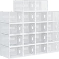 Portable Shoe Storage Cabinet, Holds 18 Pairs, Up To Size 12 Homcom