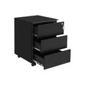 Black Metal File Cabinet Lockable Songmics