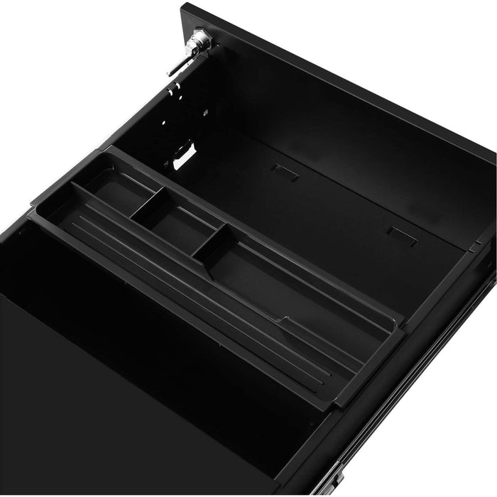 Black Metal File Cabinet Lockable