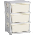 ZONEKIZ White 3-Tier Kids Toy & Dresser Storage AOSOM