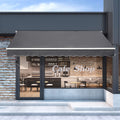 Awning Canopy Retractable, Manual Operation, 4x2.5m Outsunny
