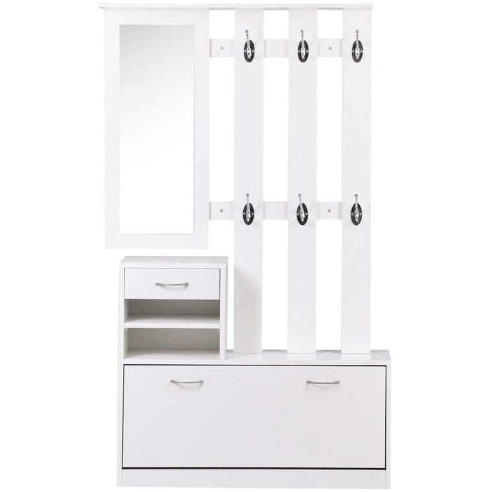 Simple White Entryway Furniture Set