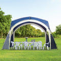Dome Event Shelter, Garden Canopy, 3.5x3.5m, Grey/Blue Outsunny