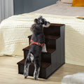 4 Step Wooden Pet Stairs with Non-Slip Carpet, 40x59x54.2cm Pawhut